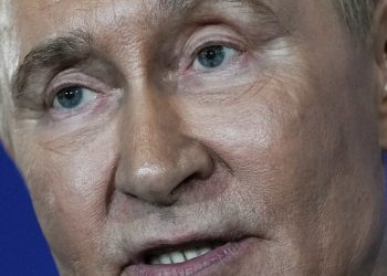 Russia's President Vladimir Putin speaks during a news conference at Joint Base Elmendorf- Richardson, Friday, Aug. 15, 2025, in Anchorage, Alaska. (AP Photo/Julia Demaree Nikhinson)
