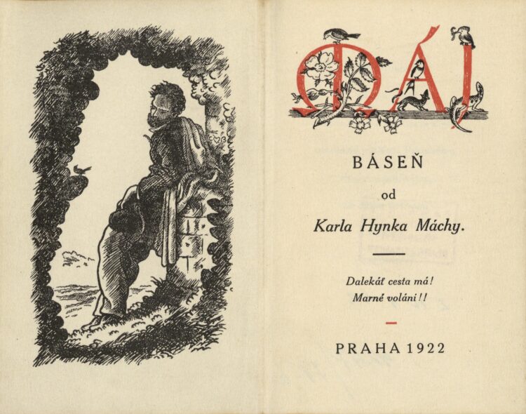 Máchův Máj vyšel poprvé 23. dubna 1836, právě před 190 lety. Foto Památník národního písemnictví