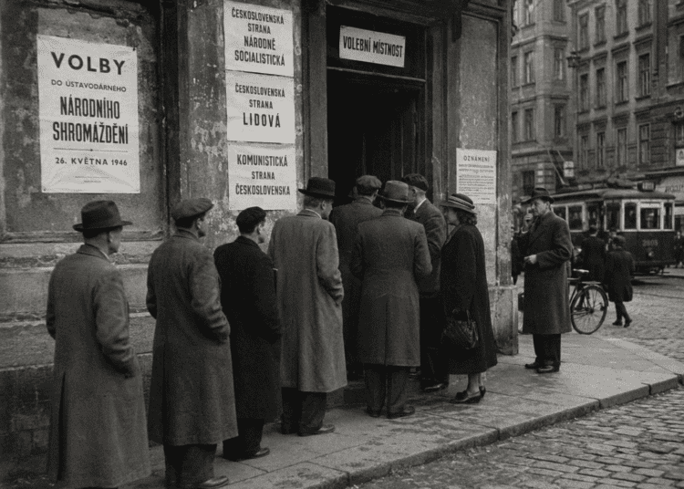 Voľby do Ústavodarného Národného zhromaždenia v roku 1946 sa často označujú za posledné slobodné voľby pred nástupom komunizmu. V skutočnosti však už prebiehali v obmedzenom politickom priestore Národného frontu a pod rastúcim vplyvom komunistov. ILUSTRAČNÉ FOTO: AI / ChatGPT