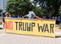 Demonstrace v Dallasu proti postupu Trumpovy vlády v otázkách imigrace nebo války s Íránem. Foto: Avi Adelman / Zuma Press / Profimedia