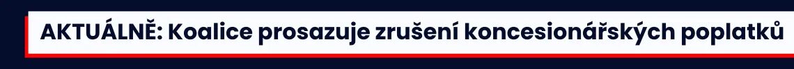 Banner s názvem rubriky zrušení koncesionářských poplatků
