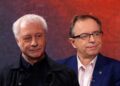 Daniel Raus a Jaroslav Šebek ve studiu Téma.21 při debatě o veřejnoprávních médiích.