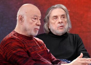 Ladislav Snopko a Ján Štrasser ve studiu Téma.21.