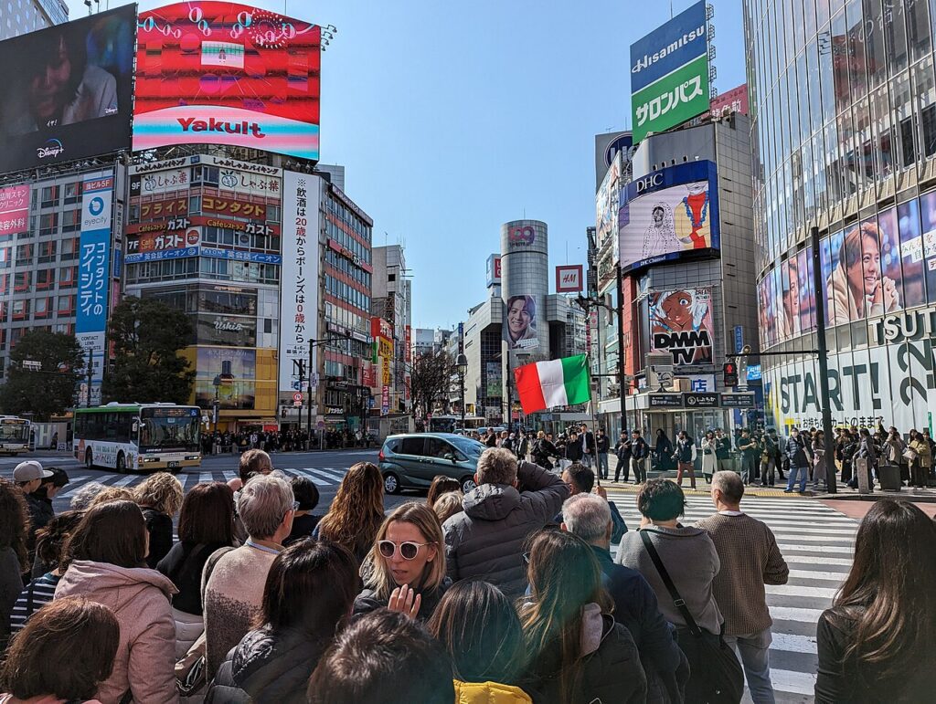 Turisti v japonskej Šibuji.