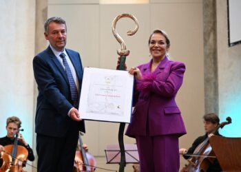 Udílení Ceny Vize 97 in memoriam Václavu Havlovi při příležitosti jeho nedožitých 90. narozenin, 5. října 2026, Praha. Foto: ČTK / Šulová Kateřina